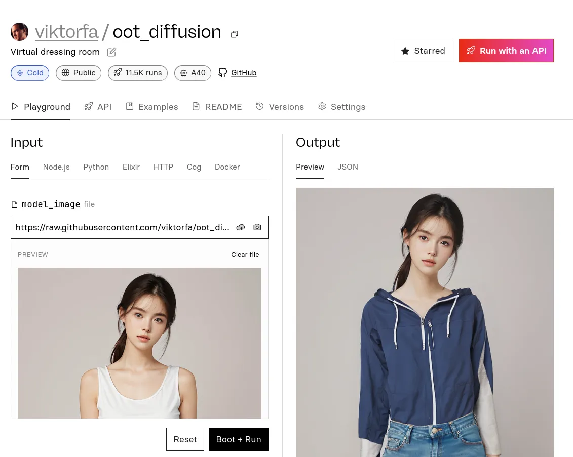 OOT Diffusion on Replicate