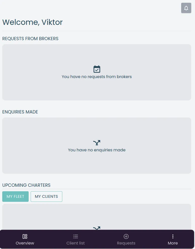 Yachtsector dashboard